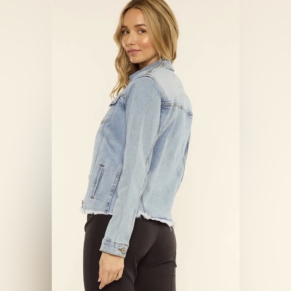 KanCan Zoey Fray Denim Jacket - Picture 2 of 6